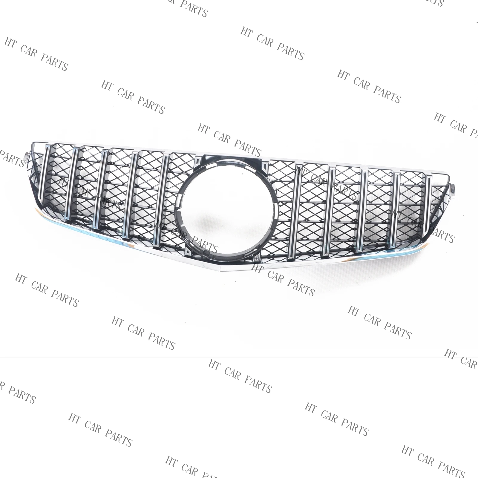 1 Piece Silver GT R Style Front Bumper Grill Mesh Grille For Mercedes Benz E Class Coupe 2009-2013 W207 C207 AMG