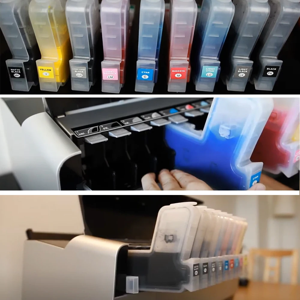 

280 мл, 9 цветов, многоразовый картридж с чипом автоматического сброса, датчик для Epson Stylus Pro 3800 3880 3890 3800C 3850 3885