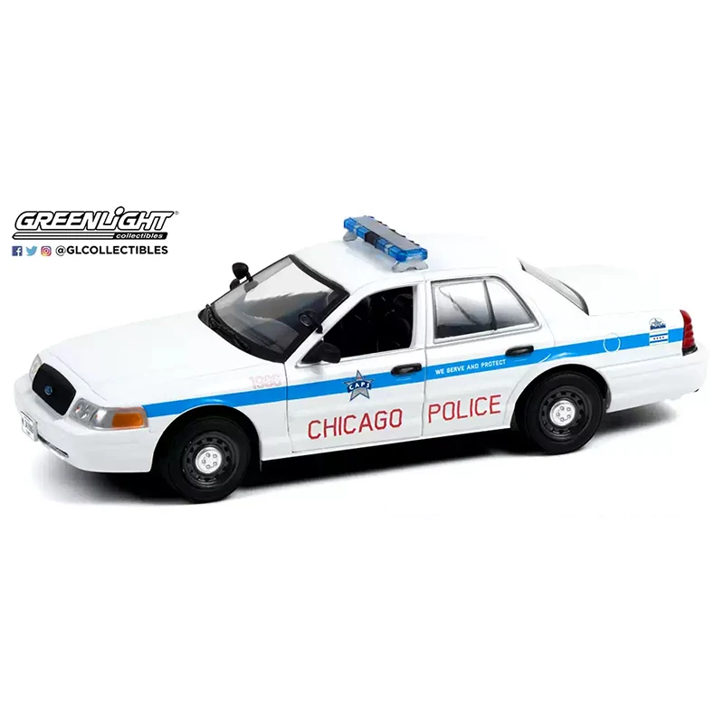 

Greenlight 1:24 2008 Crown Victoria Police Interceptor Hot Pursuit Series Diecast Model Alloy Car Child Christmas Gift Ornaments