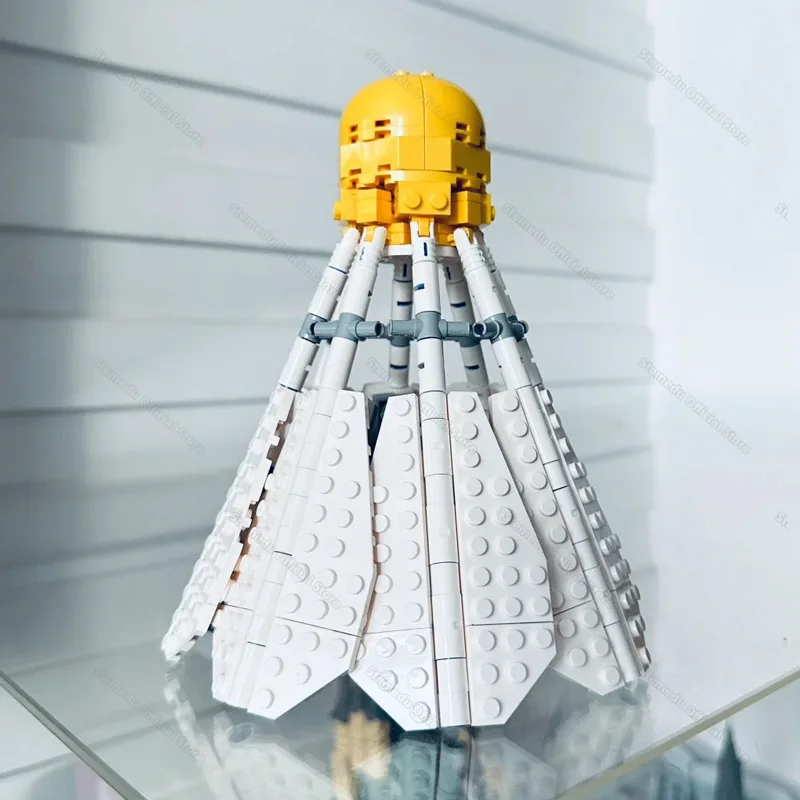 MOC الإبداعية ضخمة الريشة الطوب نموذج اللبنات لغز الجمعية الطوب الفني سلسلة رياضية ديكور الحلي لعبة هدية