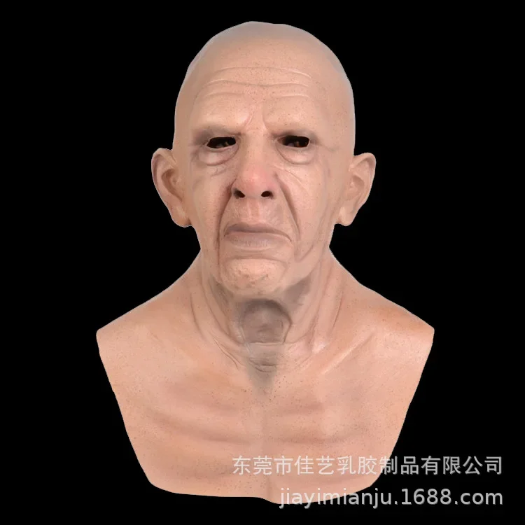 Multi type Halloween New Grandpa Wig, Elderly Mask Headset, Bald Head, Elderly Head, Horror Mask