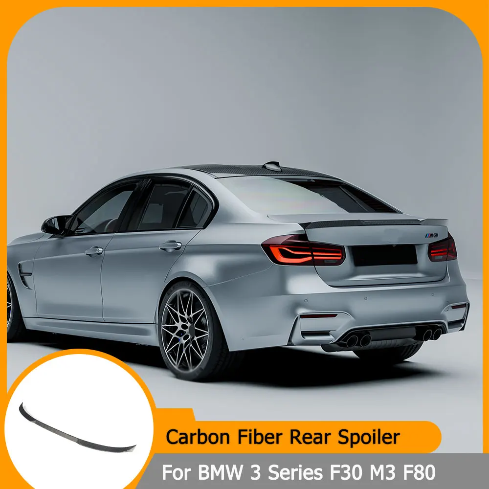 

Car Rear Trunk Spoiler Wing for BMW 3 Series F30 F80 M3 Sedan 2014-2020 Rear Spoiler Boot Lip Wing Lip Carbon Fiber