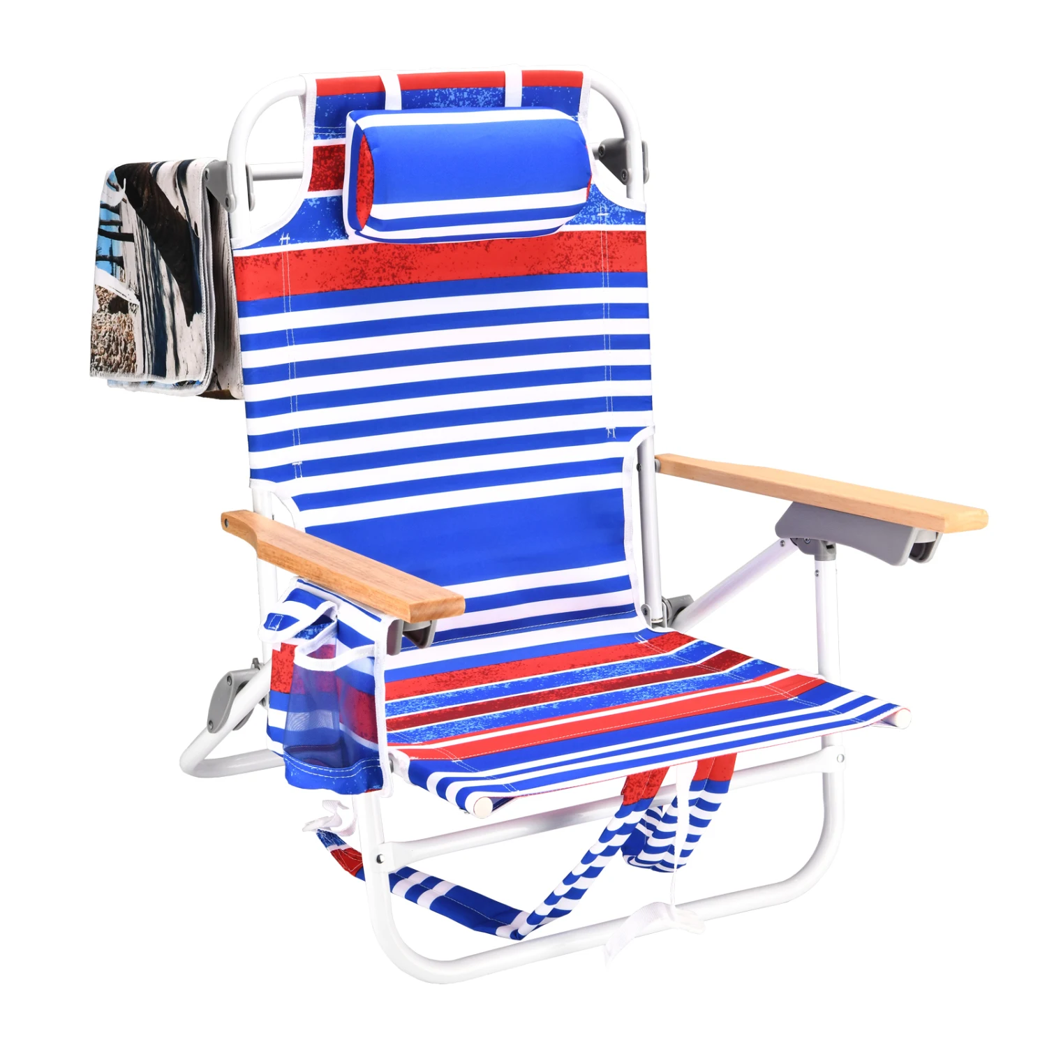 

1PCS Backpack Beach Chairs for Adults Beach towel backpack beach chairs for adults 5 position chair with pouch folding lightweig