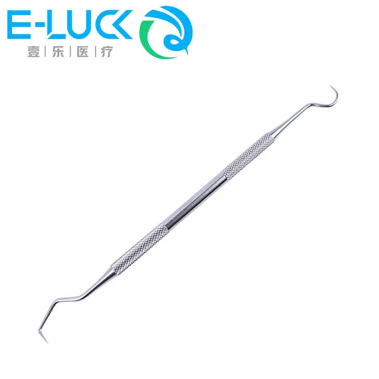 1PC Dentysta Podwójny hak do sondy eksploracyjnej Skrobak do czyszczenia kamienia nazębnego Narzędzie do pielęgnacji zębów ze stali nierdzewnej z podwójnymi końcami — zdjęcie 6
