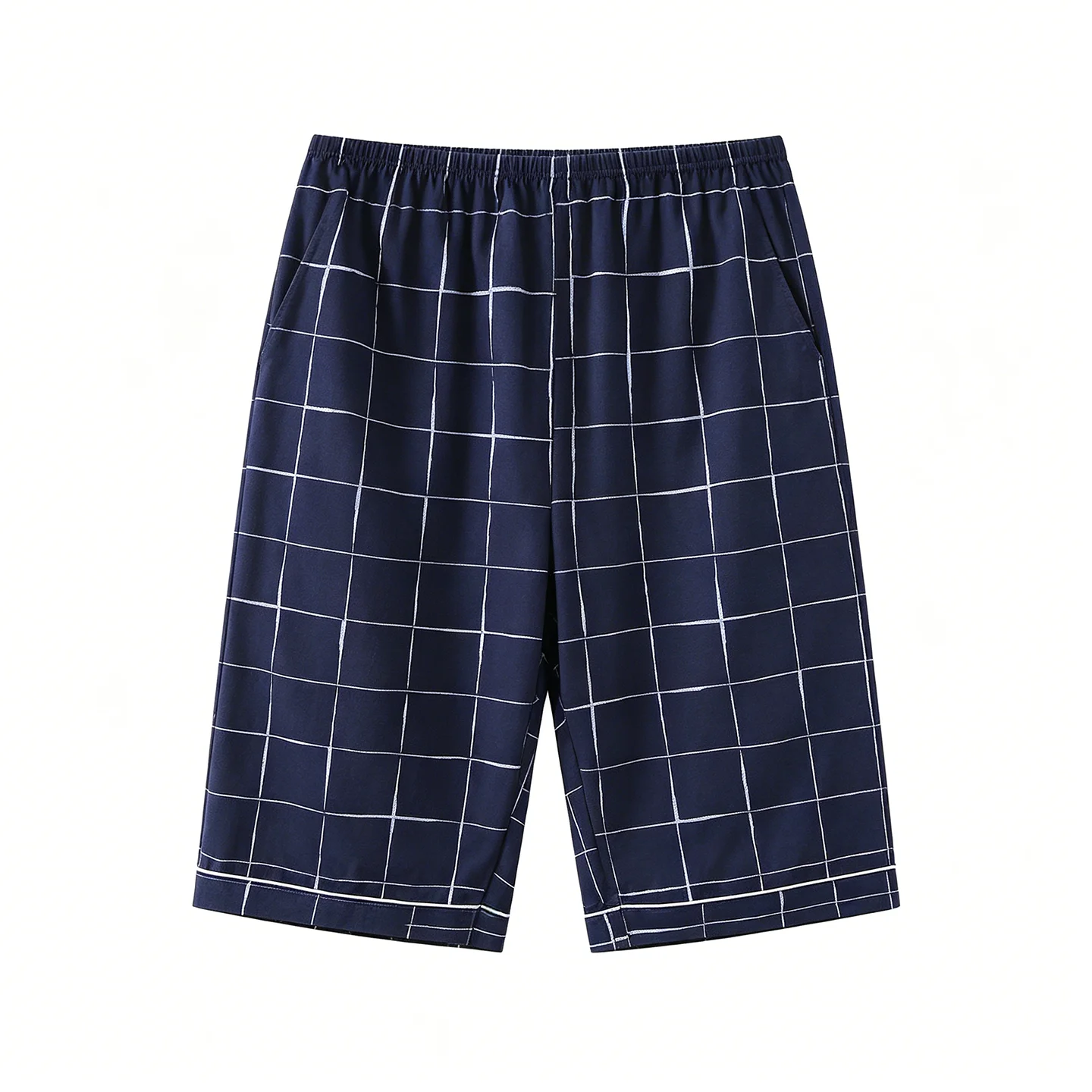 Dark blue and white grid