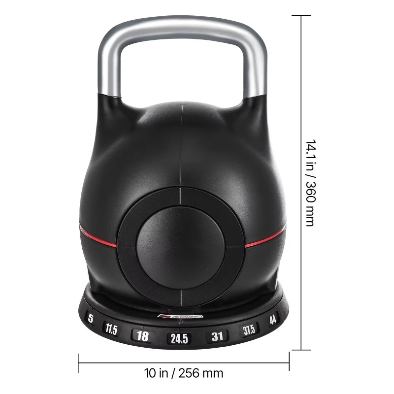 Weight adjustable dumbbells, 7-speed weight class, die-cast aluminum ABS material, 5-44 pounds, strength training model