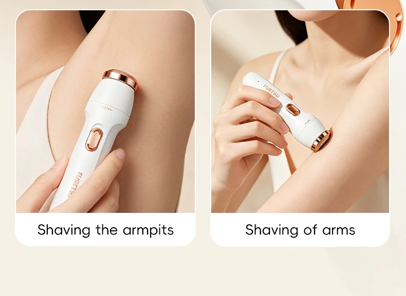 3-in-1 Electric Hair Removal Set Portable Type-C Rechargeable Shaver for Underarm Leg And Nose Hair Trimming