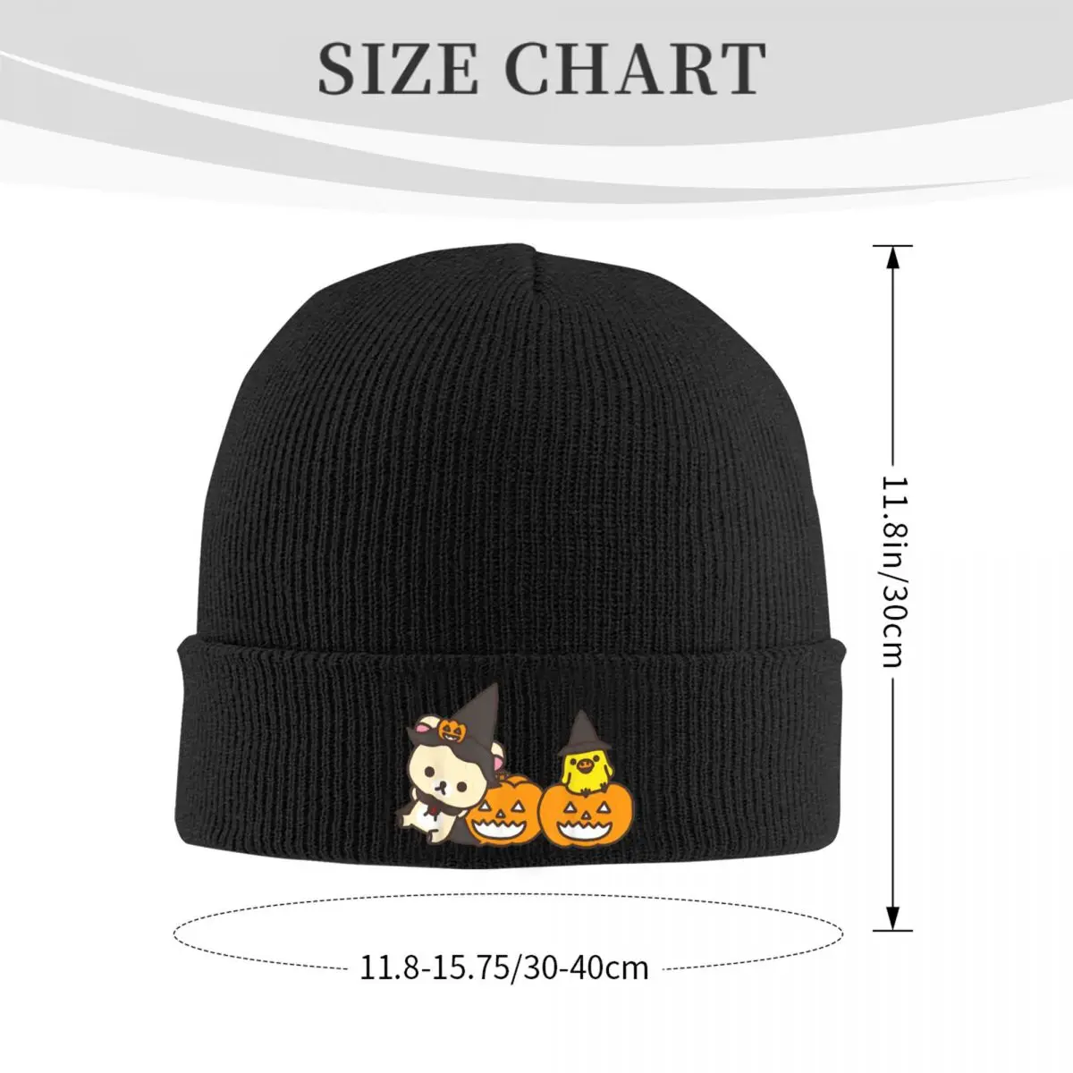 Męskie damskie Rilakkuma halloweenowa czapka jesienno-zimowa czapka czapka narciarska Unisex