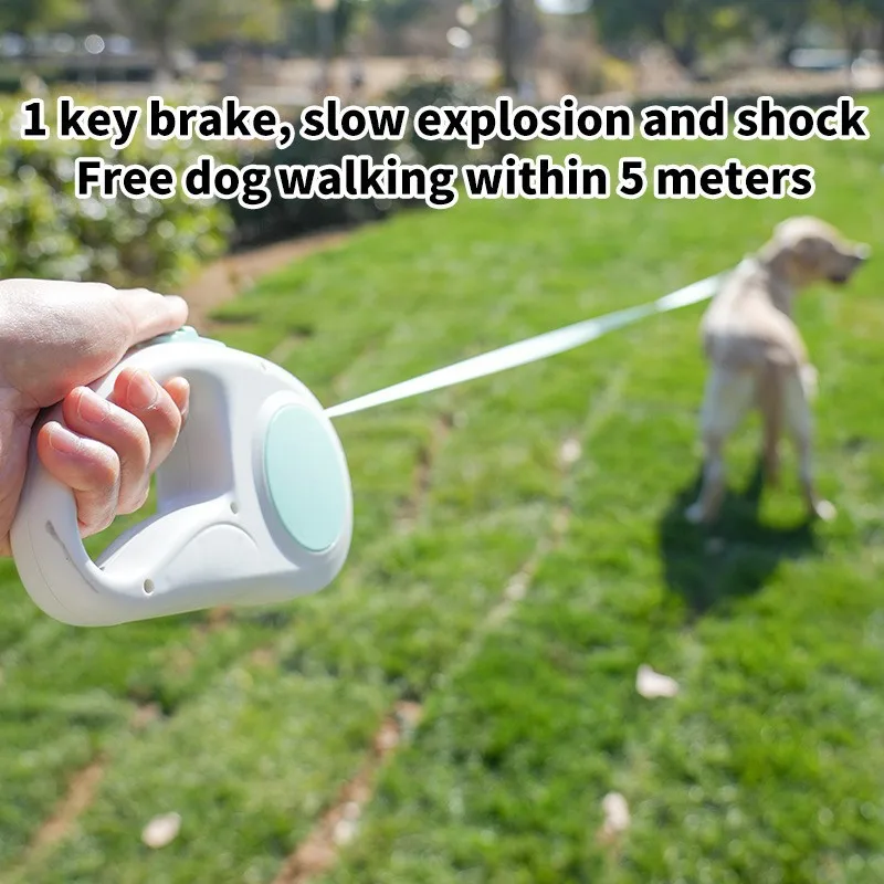 

New automatic retractable traction rope for cats, mini traction belt with 5m outdoor walking rope, simple pet dog