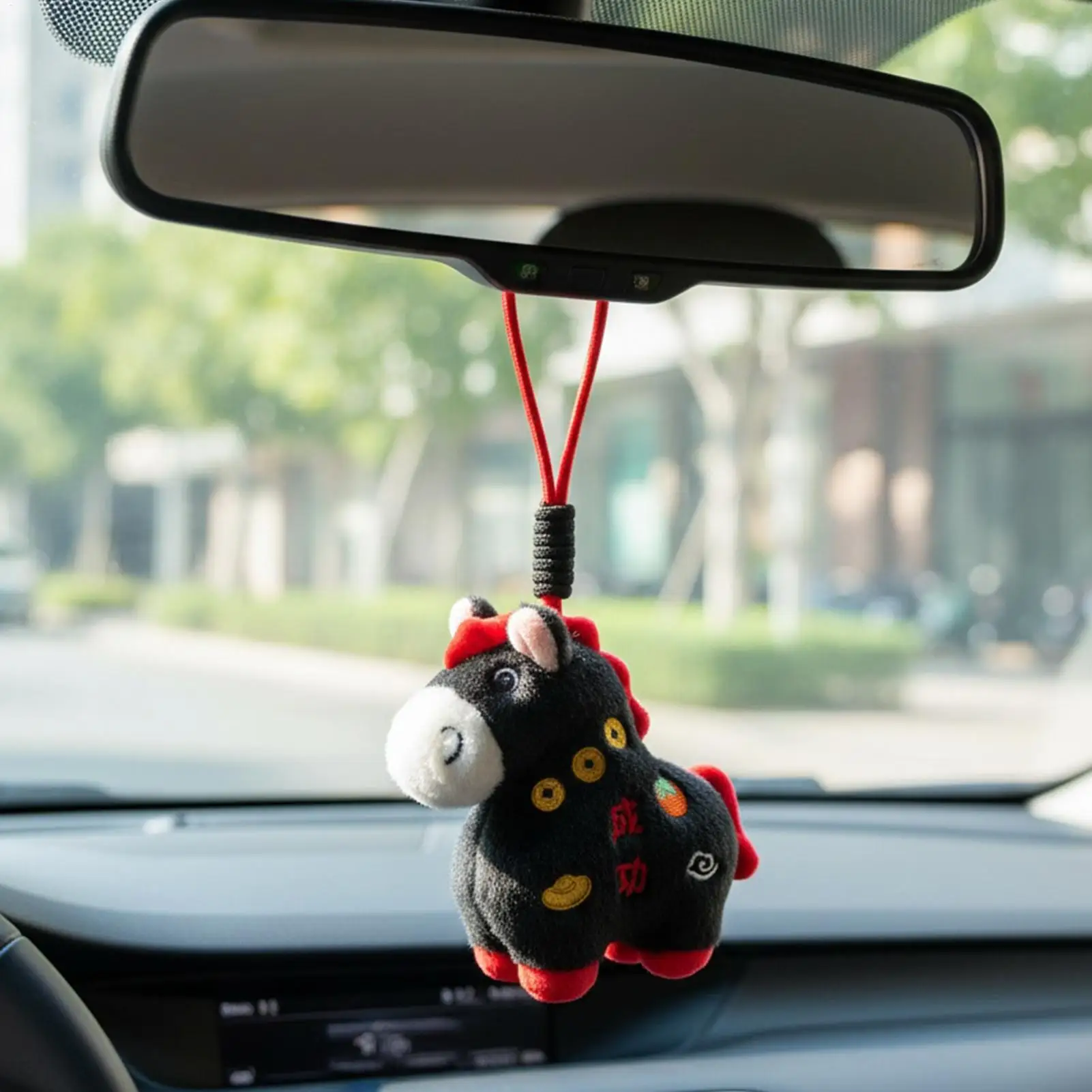 Koń Pluszak Zawieszka Błogosławieństwo Lalka Chiński Motyw Pluszowy Brelok ze Smyczą na Boże Narodzenie Nowy Rok Wiosnę