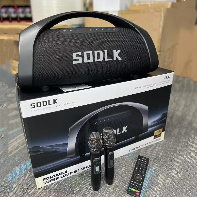

SODLK S1617 НОВЫЙ мощный уличный караоке-машина 320 Вт, портативные беспроводные Bluetooth-колонки, аккумулятор 30000 мАч, длительный срок службы батареи