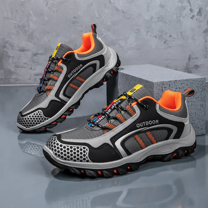 

2024 Men's Trekking Shoes Summer Outdoor Sports Plus Size 40-47 Low-Top Breathable Hiking Shoes Sneakers for Men Walking Shoes