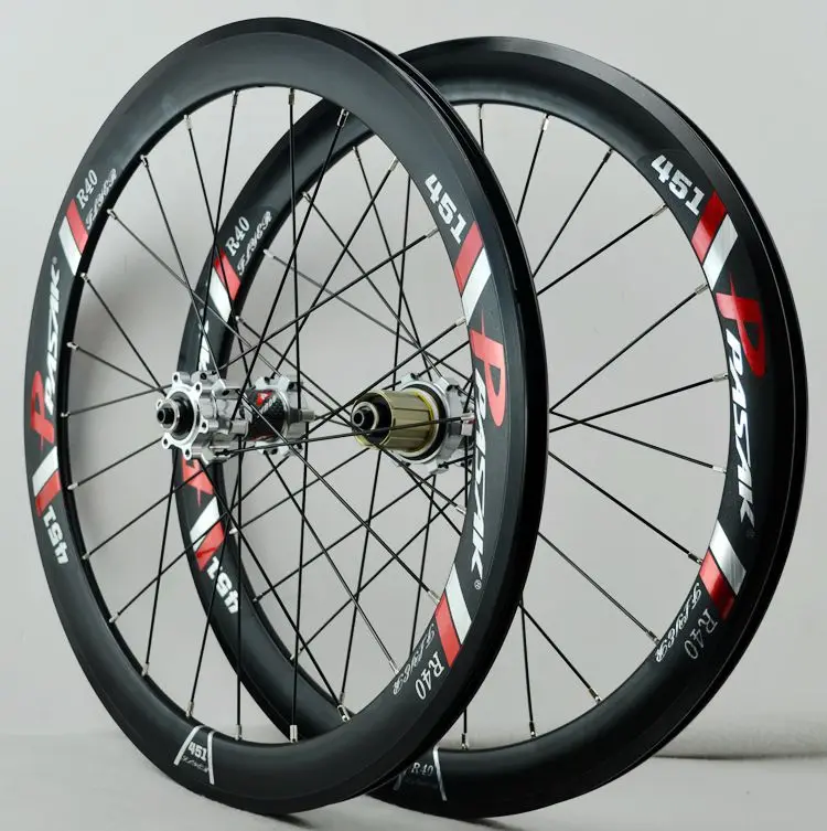 Litepro 20inch 406 451 Bicycle PASAK Wheel 40mm High Rims 100/135mm Disc V Brake 1-3/8 Wheelset 8/9/10/11/12 Speed Wheelset