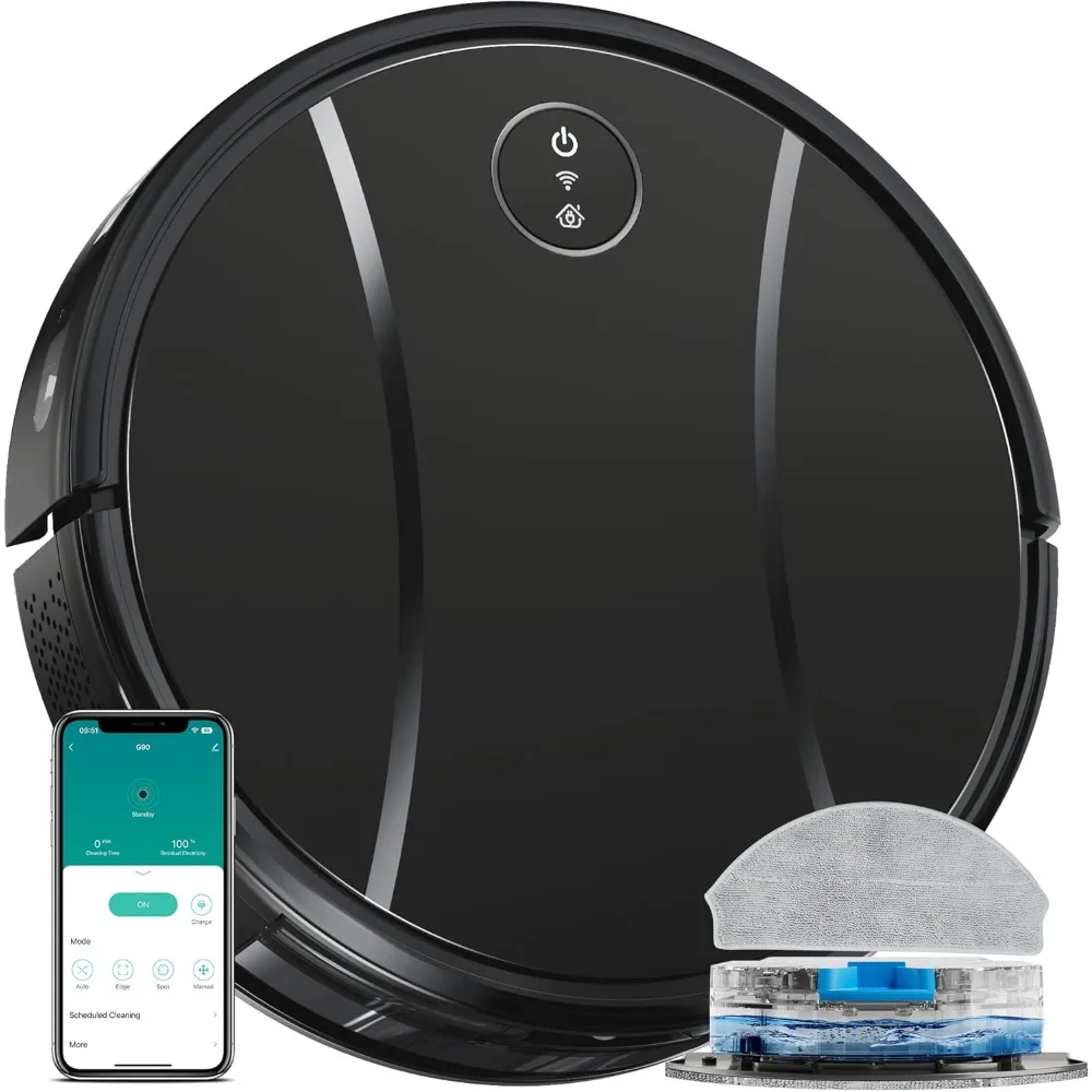 

Robot Vacuum and Mop Combo, 4200Pa Powerful Robotic Vacuum Cleaner with Self-Charging, Home Automatic Robot Aspiradora