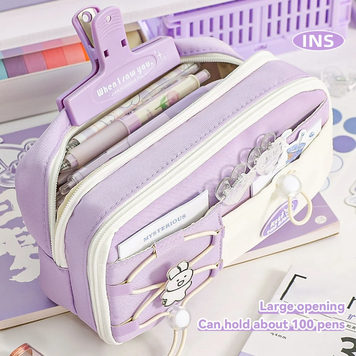 2025 Nuovo Kawaii Doppio Coulisse Astuccio Super Carino Design Creativo Astuccio per matite di grande capacità di alto valore Scatola di cancelleria