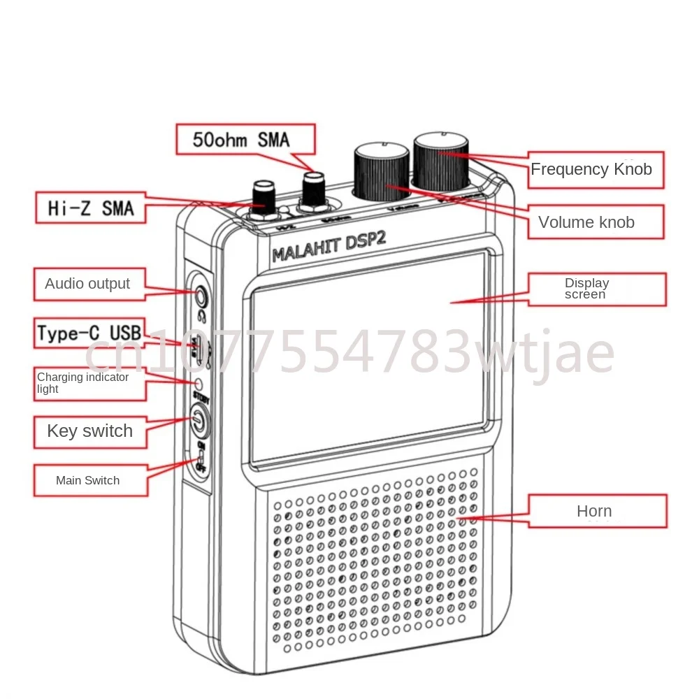 Nowy Firmware 2.40 oryginalny odbiornik radiowy SDR malachit drugiej generacji Malahit-DSP2 10kHz-380MHz 404MHz-2GHz