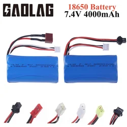 18650 batteria 7.4V 4000Mah 25C batteria agli ioni di litio per MJX T40 T40C F39 F49 T39 RC parti di elicottero RC auto 2S per Wltoys 10428 12428