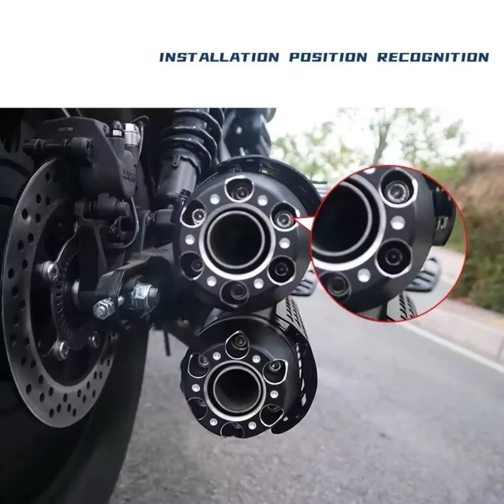 

For VOGE CU525 Modified Exhaust Tail Section Decorative Cover Motorcycle Exhaust Ornament Guard Accessories