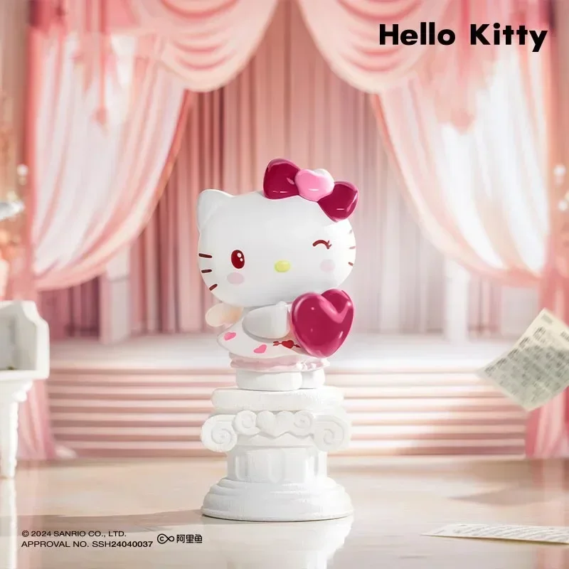 MINISO Sanrio Cupid's Love Series Blind Box, My Melody, Hello Kitty, Kuromi, Pachacco, Presente de Aniversário Infantil, Boneca Anime, Decorado