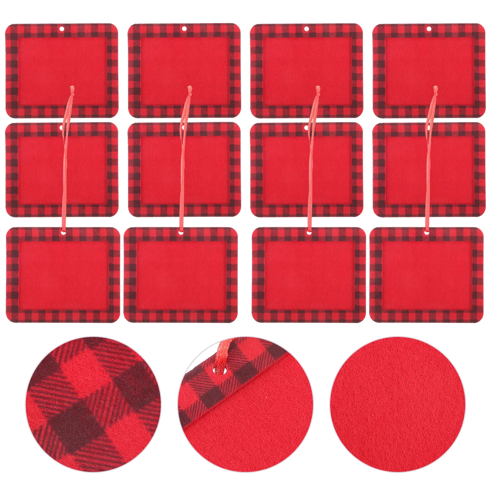 

12Pcs Xmas Tree Photo Frame Pendant Exquisite DIY Felt Decor Christmas Gift Photo Frame Decor Xmas Tree Pendant