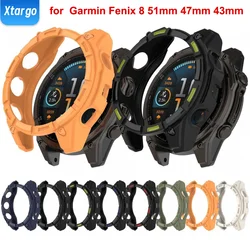TPU Soft Case for Garmin Fenix 8 51mm 47mm 43mm Hollow Edge Protector Case Bumper Protective Cover for Garmin Fenix8 Accessories