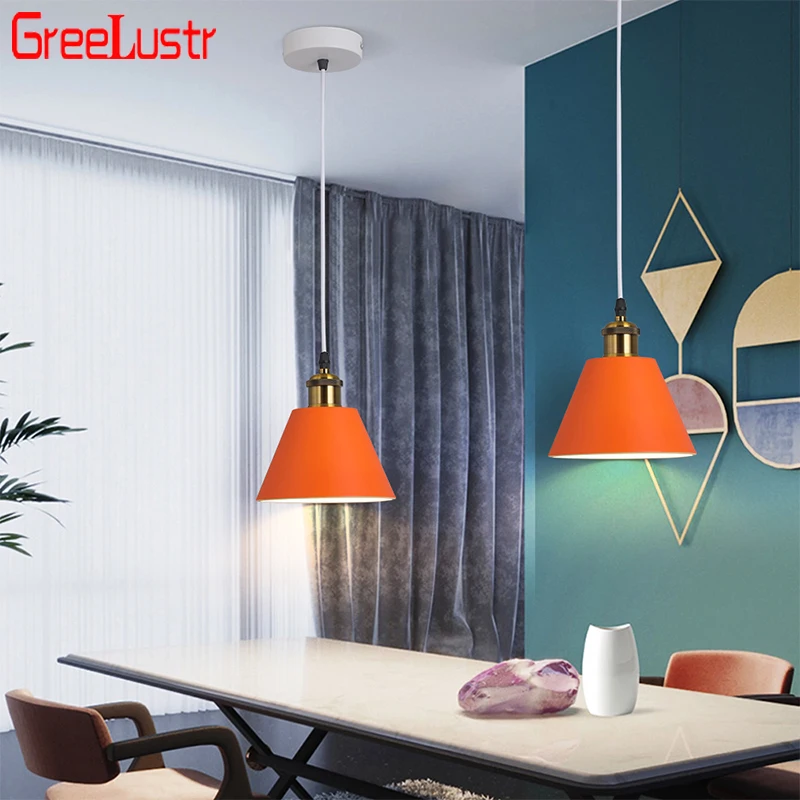 

Modern LED Pendant Lights Bedroom Living Dining Room Small Chandelier Iron Macaron Lighting FixtureCorridor Stair Hanging Lamps