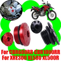 Para HONDA CBR600RR CBR1000RR XRE300 XRE 300 XL500 XL500R Accesorios de motocicleta Tapa del orificio del tornillo de sincronización del motor Tornillo del cárter