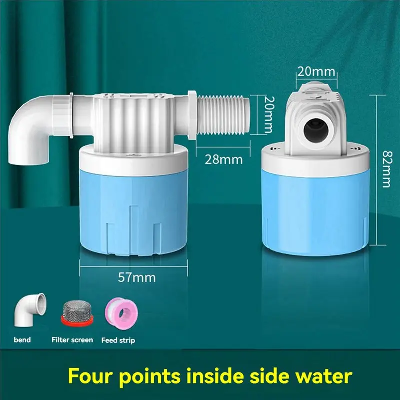 【COMELY】8Pcs Automatic Float Valve Water Level Control Switch Horizontal Inflow Installed Inside Tower Tank Side Water Inlet