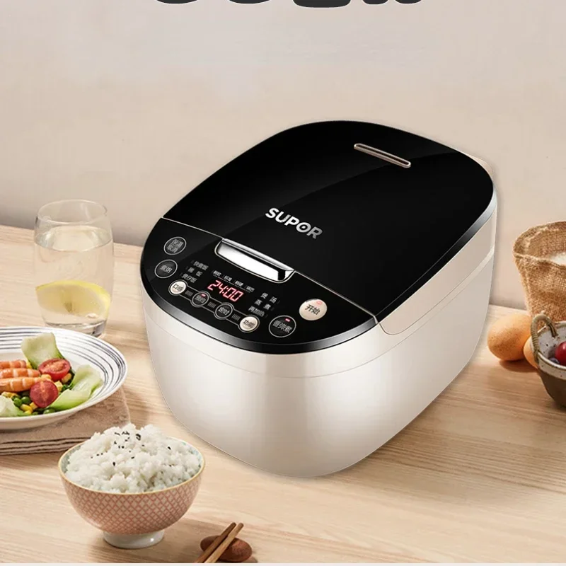 Rice Cooker Household 4-Person Multi-Functional Intelligent 4L Rice Cooker Large Capacity Soup Cooking Dual-Use