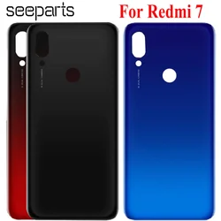 Cubierta trasera de batería para Xiaomi Redmi 7, Panel de carcasa, piezas de repuesto, 6,26