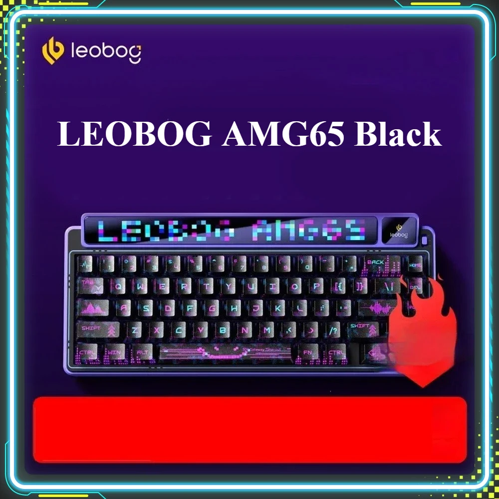 

Promotional Products LEOBOG AMG65 Black Gaming Keyboards Hot Swap RGB TFT LED Screen Wireless Tri Mode Custom Keyboard PC Gifts