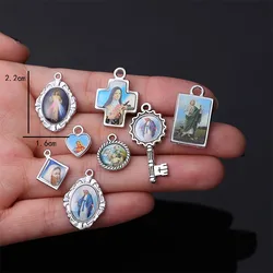 catholic style catholic pendant medal mix icon religious amulet medal