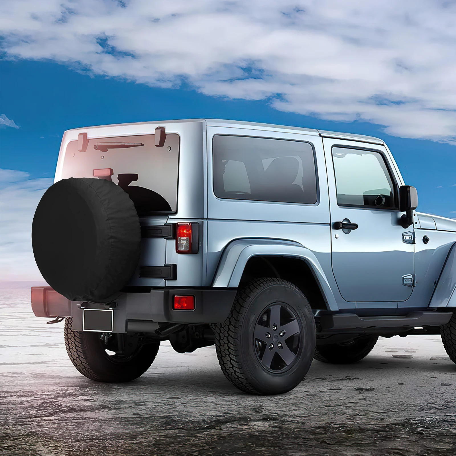 

4pcs Tire Protection Cover Car Spare Wheel Dustproof Sunscreen 210d Oxford Cloth Lightweight Portable Easy Storage