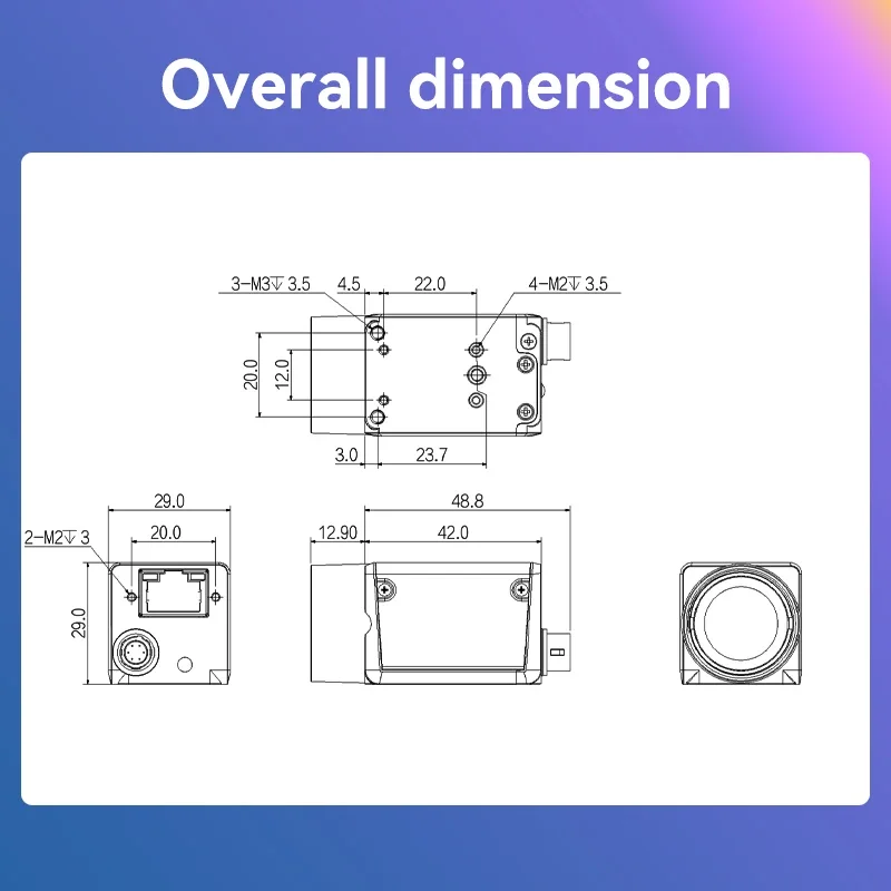 iRAYPLE Original Global Shutter Camera A5501CG20 Color Machine Vision Industrial Global Shutter Camera