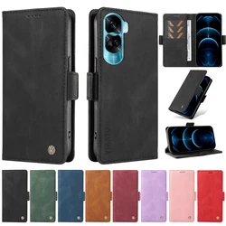 For Honor 90 Lite Wallet Phone Shell Leather Case on For Huawei Honor 90 Pro Honor90 Lite 5G 90Lite 90Pro Magnetic Cover Cases