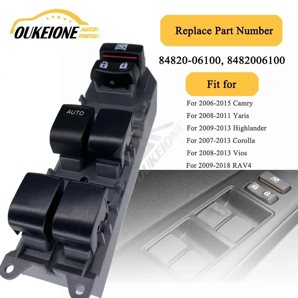 84820-0D140 for Toyota Camry Yaris Prius 2013 -17 Tundra Front Left Electric Power Window Control Switch Button Car Accessories