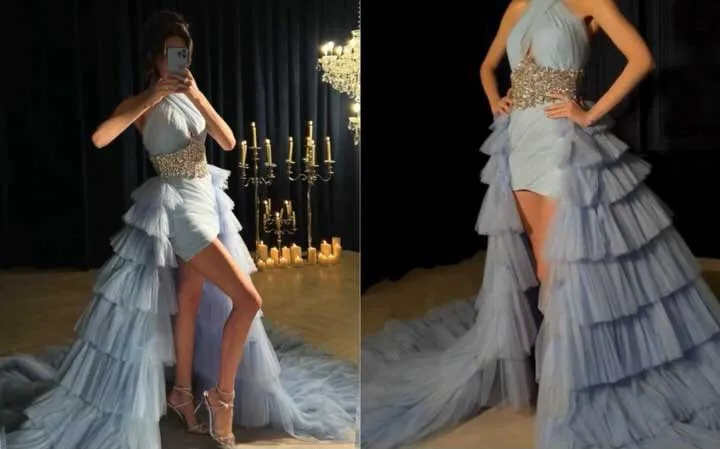 Cloud-like Volume Overskirt Tulle Detachable Train Layered Mesh Ruffles Overlay for Dress Wedding Skirt Overlay Detachable Skirt