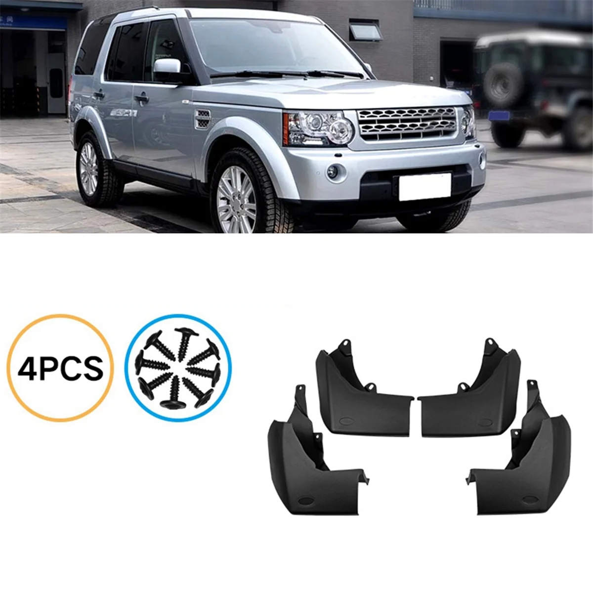 4PCS Car Mudguard Mud Flaps Splash Mud Guard Fender for Land Rover Discovery 4 LR4 2009-2016 Car Accessories