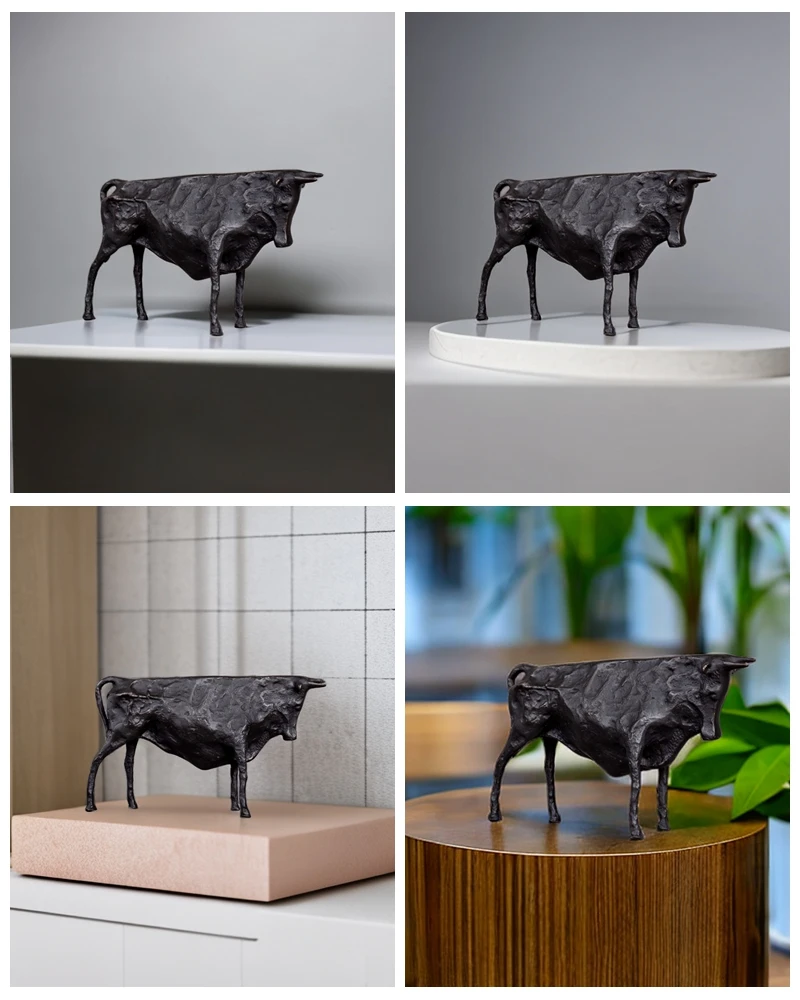 Abstract Bronze Bull Statue Bronze Replica Art Crafts by Picasso Famous Bronze Bull Sculpture For Home Decor Collection Gifts