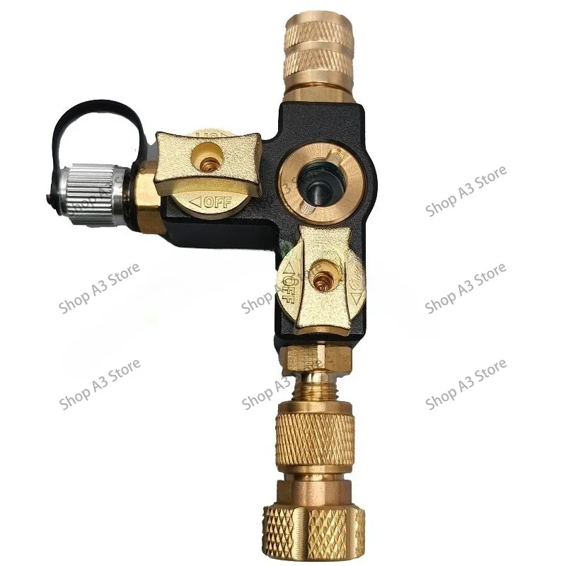 Double valve glass visual air conditioner fluoride valve core replacement tool refrigerator fluorine leakageR410plusrefrigerant