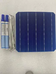 Promotion!!! 50pcs 22% 5.3W 156mm5BB mono Solar cell with solar tab wire for DIY solar panel