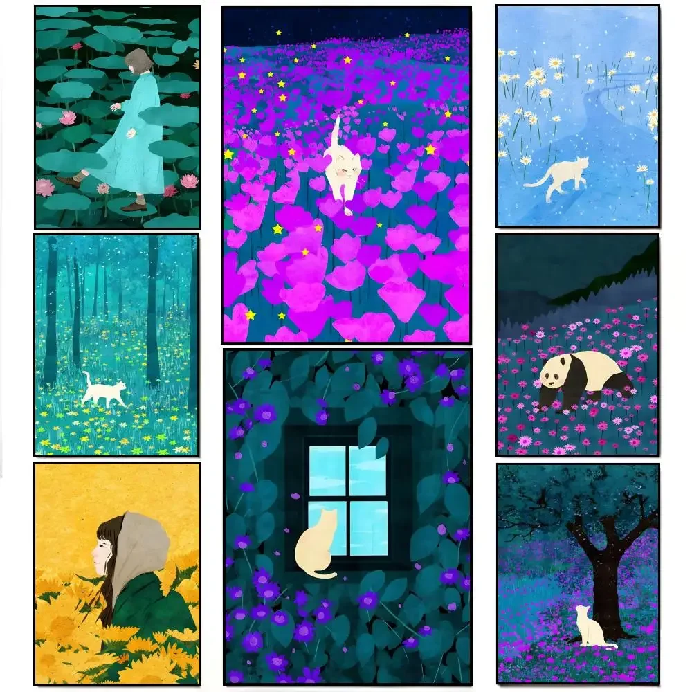 Frameless Canvas Painting 1pc Frameless Artist Natural Xuan Loc Xuan Poster Poster HD Wall Sticker Bar Living Room Decor Gift