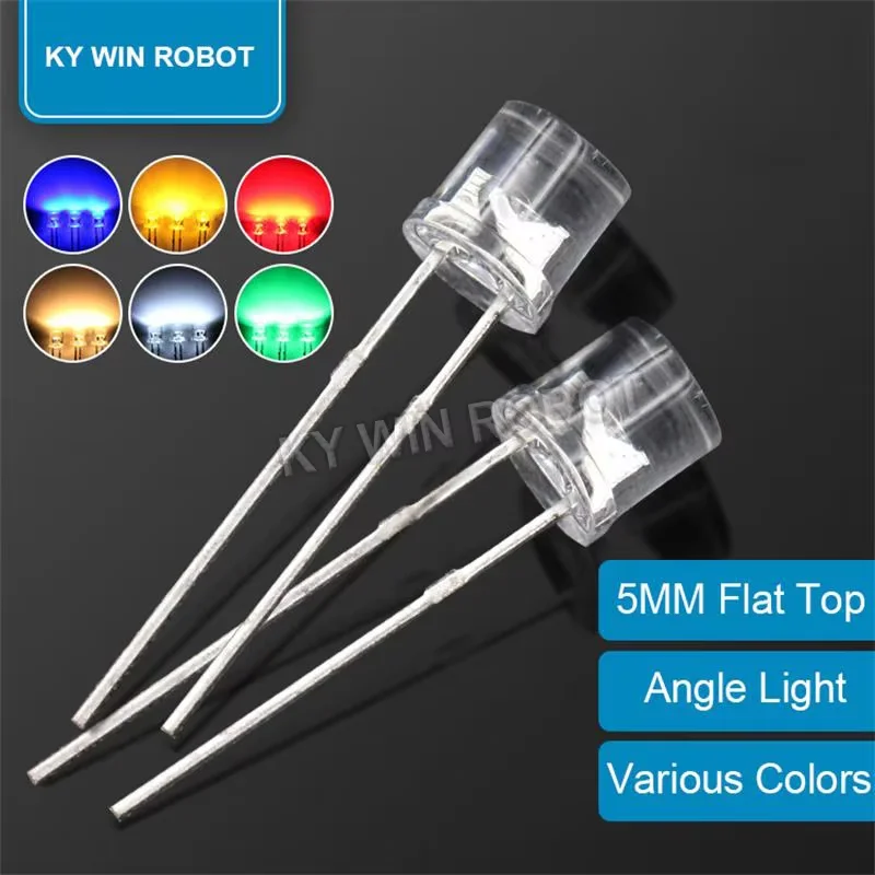 100Pcs 5Mm Flat Top… - image