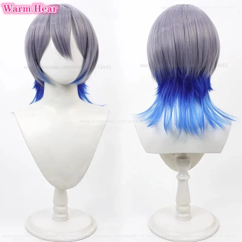 Vtuber الاصطناعية Hoshirube Sho Koyanagi Rou Inami Rai Murakumo Kagetsu شعر مستعار تأثيري مقاومة للحرارة الشعر هالوين شعر مستعار للحفلات