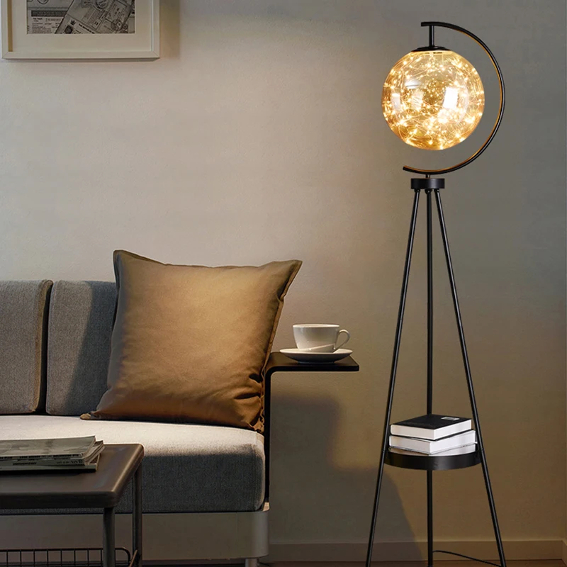 مصباح أرضي LED حديث وبسيط، غرفة المعيشة، غرفة النوم، الدراسة، مصباح رأسي إبداعي للتحكم عن بعد على طراز Nordic Ins، i
