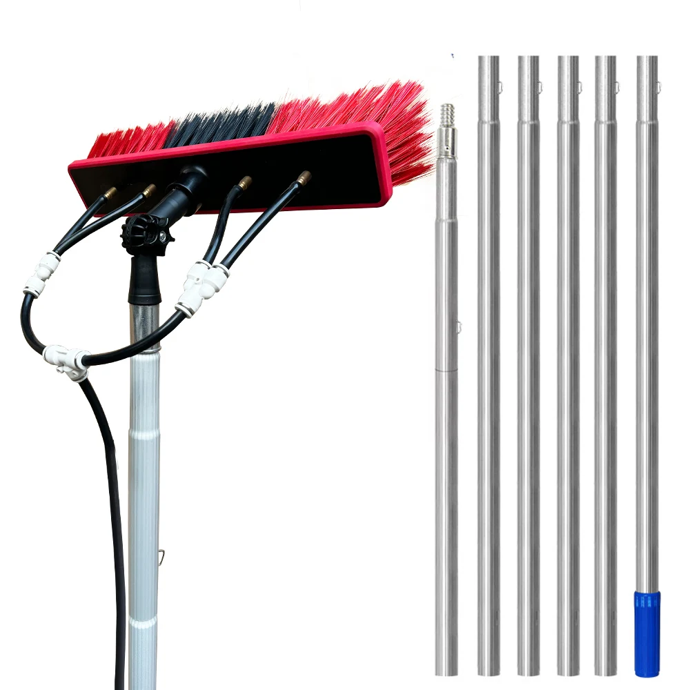 Window Cleaning Kit Water Fed Brush with Extension Pole Photovoltaic Washing Tool Solar Panel