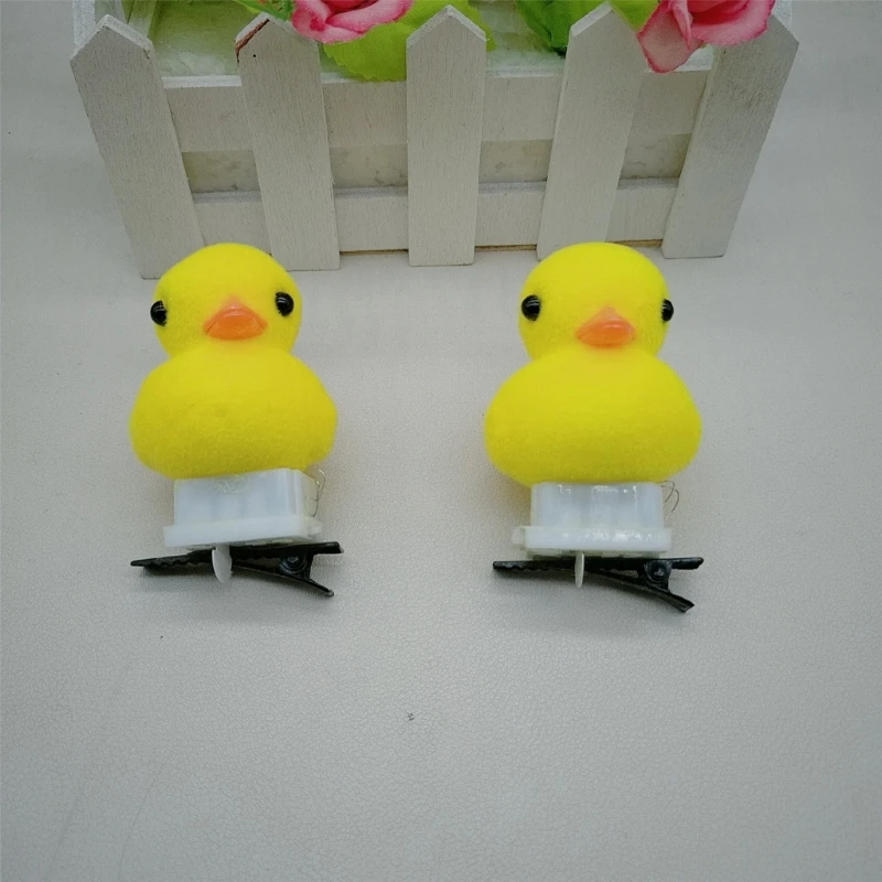 1/5/10/20PCS Cartoon Duck Hair Clip Eye Catching Hairpin for Girl Carnivals Taking Photo Braids Glowing Dropshipping