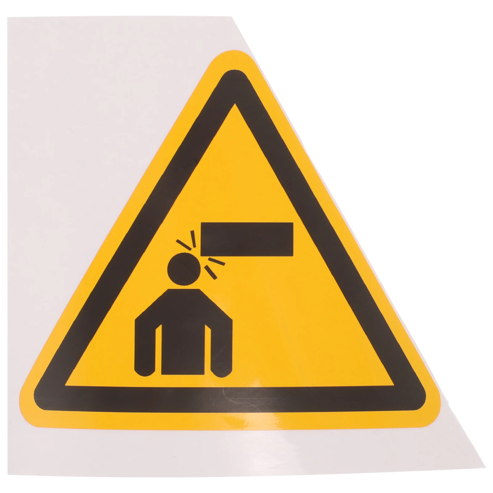 Safety Warning Signs Watch Your Head Decals PVC Caution Stickers Low Overhead Clearance Triangle Markers Easy Install Strong