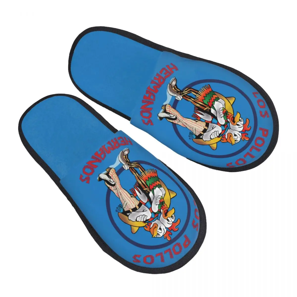 Custom Funny Los Pollos Hermanos Soft Memory Foam House Slippers Women Breaking Bad Cozy Warm Anti-Skid Slipper