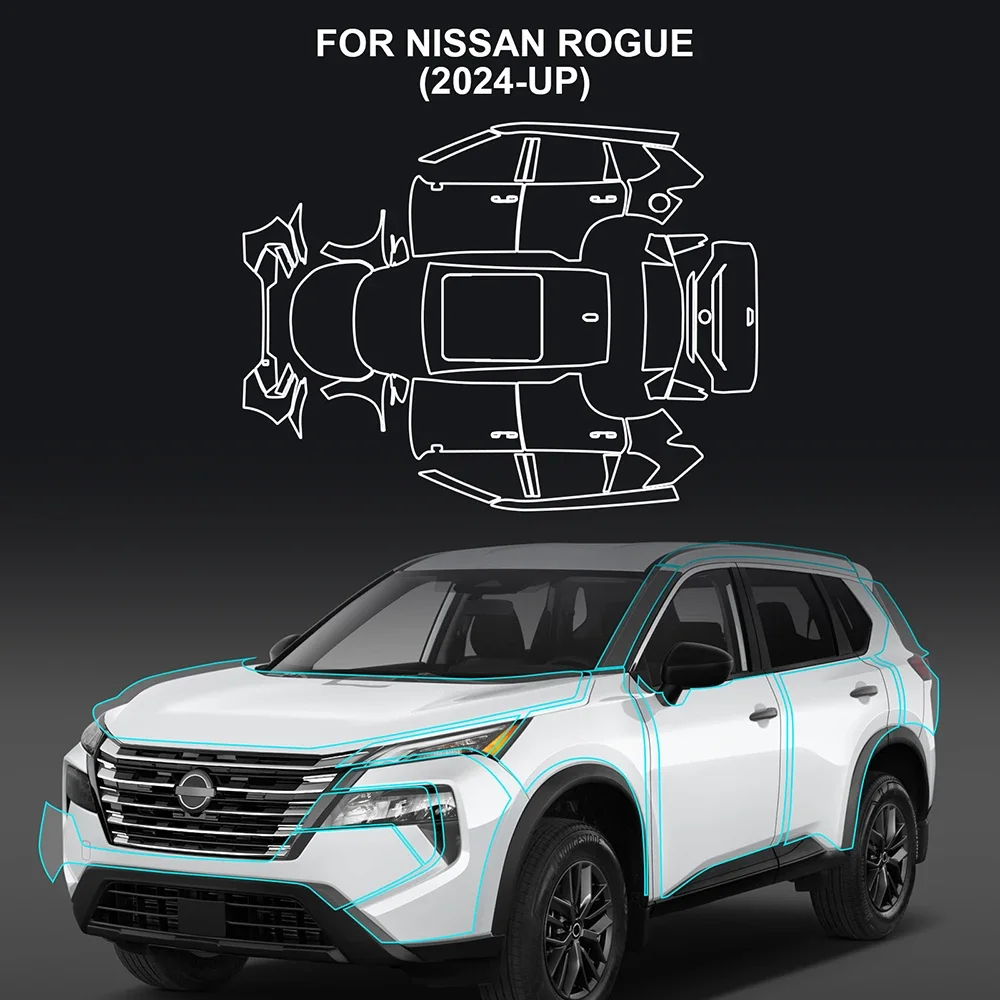 

For NISSAN ROGUE 2024-2025 Full Car Precut Paint Protection Film Anti-scratch Body Repair Transparent Car Accessories Sticker ﻿